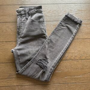 Madewell Stylish Gray Distressed Jeans NWOT